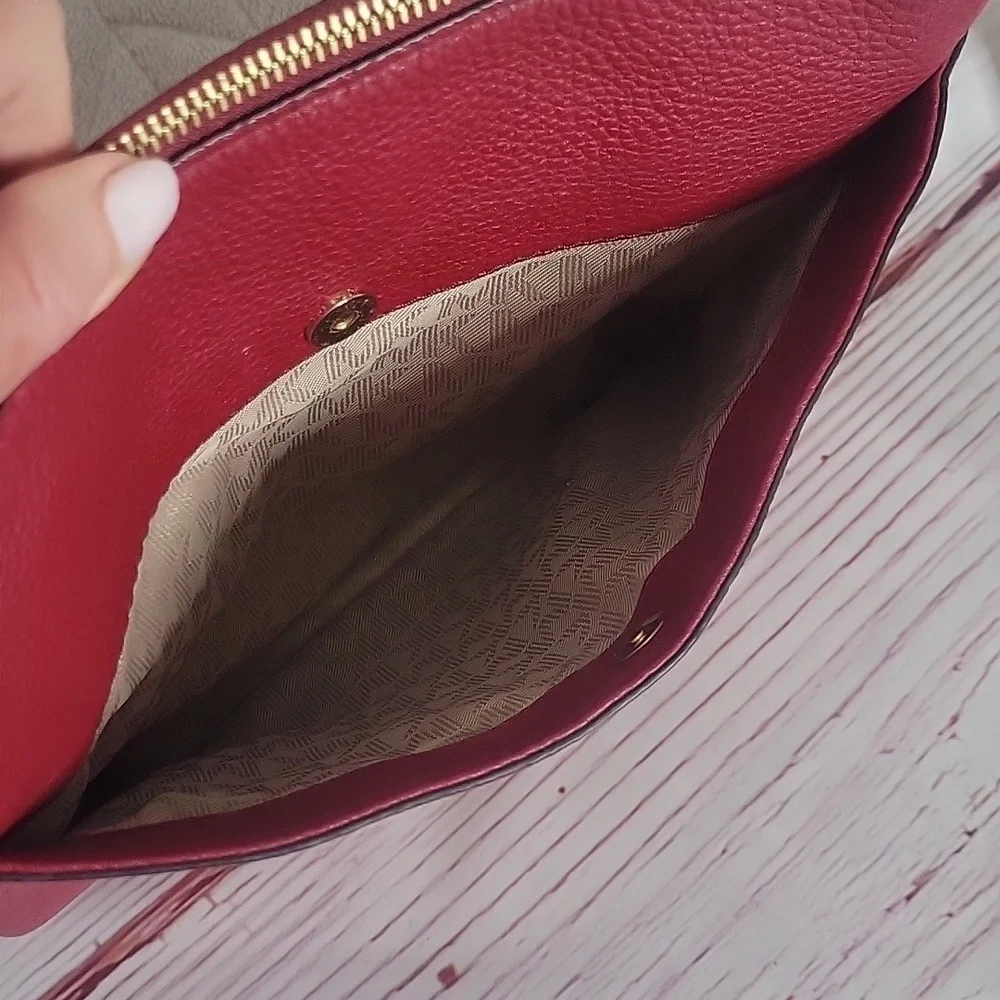 MICHAEL Michael Kors Red Leather Crossbody Bag
